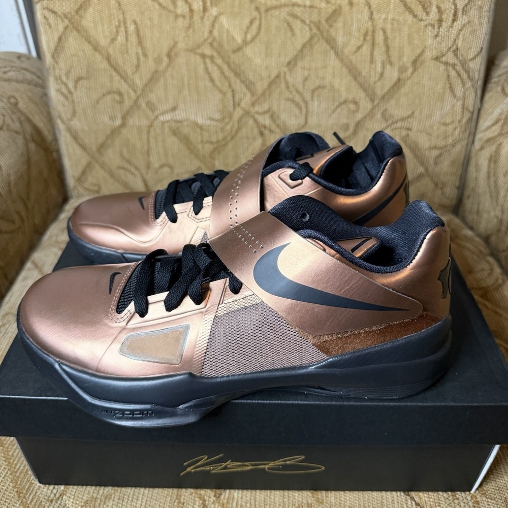 Nike KD 4 Christmas Metallic Copper/Black Men's US Size 8 FZ5913-800